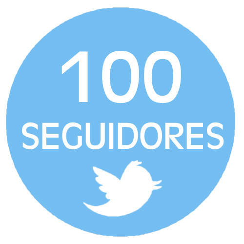 Icono de 100 seguidores en Twitter.
